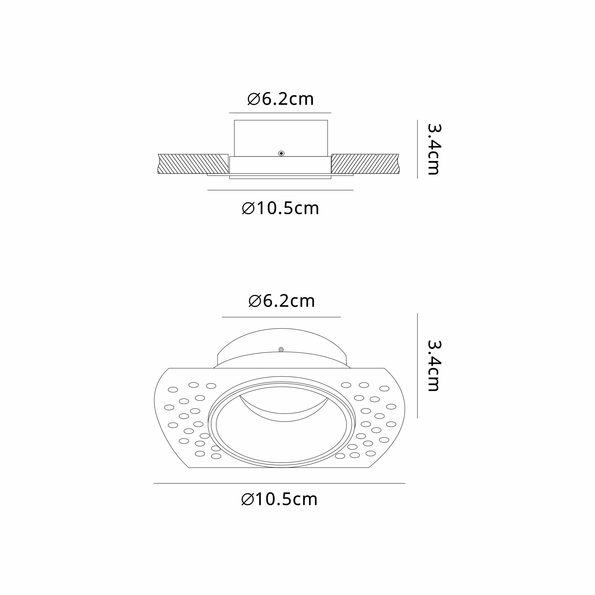 Lances Recessed Ceiling Luminaires Mantra Fusion Round Recess Ceiling